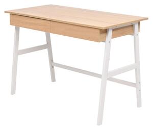 VidaXL Pisaći stol 110 x 55 x 75 cm boja hrasta i bijela