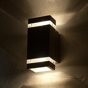 LED vanjska zidna svjetiljka Focus square s 2 žarulje