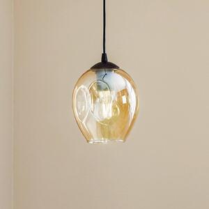 EMIBIG LIGHTING Viseća svjetiljka Starla s jednom žaruljom, sjenilo boje jantarnog stakla, prigušiva, Smeđa / hrđa, Dnevni boravak/blagovaonica, Staklo
