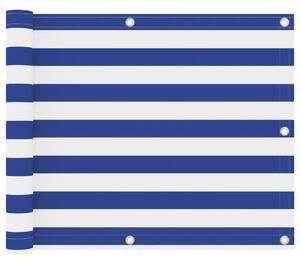 Balkonski zastor bijelo-plavi 75 x 500 cm od tkanine Oxford - Plava / 75 x 500 cm