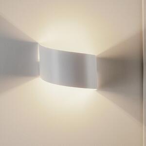 EMIBIG LIGHTING Vero zidna lampa od bijelog lakiranog čelika, prigušiva, Bijela, Dnevni boravak/blagovaonica, Metal