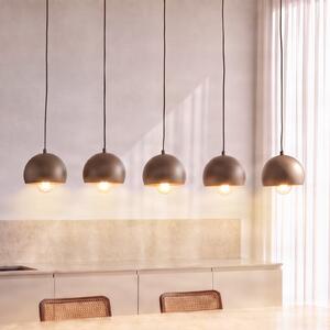 Luminex Viseća lampa Sool, bež, duljina 95 cm, 5 žarulja, metal, E27, prigušiva, Bež, Dnevni boravak/blagovaonica, Metal