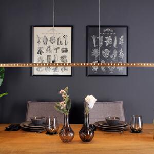 LED viseća svjetiljka Solaris 3 koraka dim drvo 120 cm