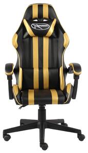 VidaXL Igraća stolica od umjetne kože crno-zlatna