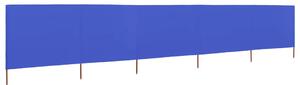 VidaXL Vjetrobran s 5 panela od tkanine 600 x 80 cm azurno plavi