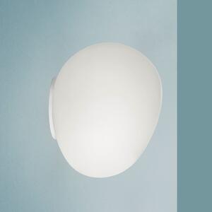 Foscarini Gregg MIDI zidna svjetiljka, od stakla, bijela, prigušiva, Bijela, Dnevni boravak/blagovaonica, Staklo