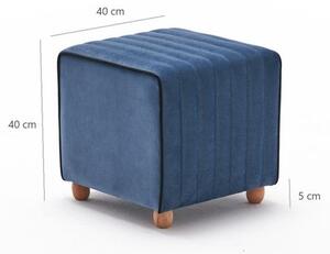 Atelier Del Sofa Tabure, Plava, Mona Puf - Blue