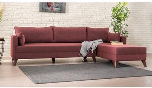 Atelier Del Sofa Kutna garnitura, Bordo crvena, Bella Corner Sofa Right 1 - Claret Red