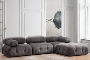 Atelier Del Sofa Kutna garnitura, Sivo, Bubble Corner ( L1-O1-1R -Puf) - Grey