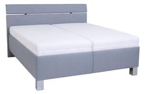 Tapecirani krevet ALIS 160x200 cm sa madracem i spremištem, svijetlo siva