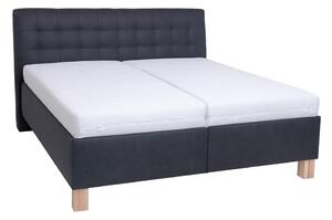 Tapecirani krevet VIOLET 160x200 cm s madracem i spremištem, antracit