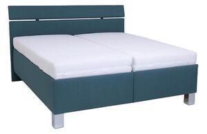 Tapecirana krevet s prostorom za odlaganje bez madraca ALIS 160x200 cm tirkizna