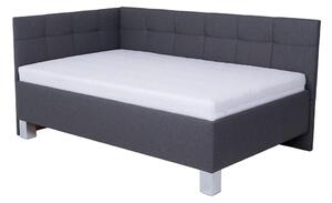 Tapecirano krevet s prostorom za odlaganje bez madraca MARIA PETITE 120x200 cm siva
