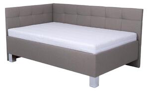Tapecirani krevet MARIA PETITE 120x200 cm s madracem i spremištem taupe
