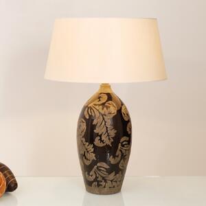 Okrugla stolna lampa Toulouse, visina 65 cm, crna