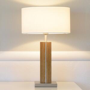Stolna lampa HerzBlut Dana, uljani hrast, visina 56 cm