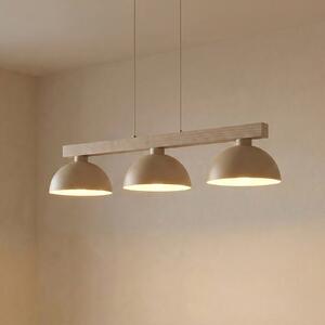 TK Lighting Oslo viseća svjetiljka, boje pijeska, s tri svjetla, dugačka 118 cm, E27, prigušiva, Bež, Dnevni boravak/blagovaonica, Metal