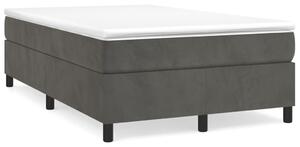 Krevet box spring s madracem tamnosivi 120 x 190 cm baršun - Siva / 120 x 190 cm