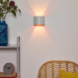 Lucide Xio LED zidna svjetiljka, širina 13 cm, bijela, prigušiva, Bijela, Dnevni boravak/blagovaonica, Metal