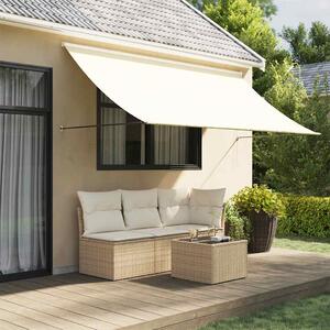 Tenda na uvlačenje krem 300 x 150 cm od tkanine i čelika - Krema / 300 x 150 cm