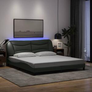 Okvir kreveta s LED-om bez madraca Hvar 180x200 cm od tkanine - Siva / 180 x 200 cm