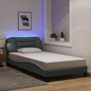 Okvir kreveta s LED-om bez madraca Hvar 100x200 cm od tkanine - Siva / 100 x 200 cm