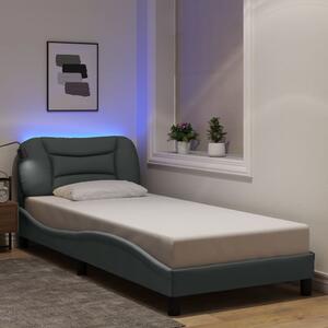 Okvir kreveta s LED-om bez madraca Hvar 90x200 cm od tkanine - Siva / 90 x 200 cm