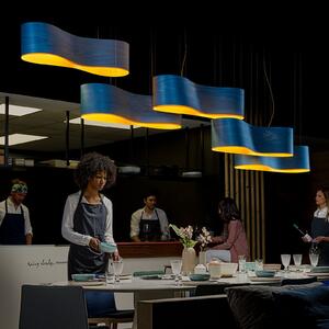 LZF New Wave viseća lampa, plavo/žuta