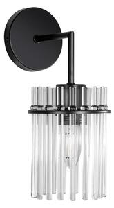 Zidna lampa 1xE27/60W/230V crna/prozirna