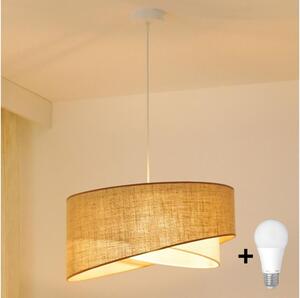 Brilagi - LED Luster na sajli LYRA 1xE27/15W/230V bež/krem