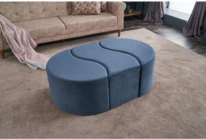 Atelier Del Sofa Tabure, Plava, Alya Puf - Blue