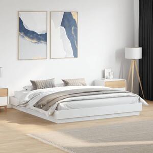 Okvir kreveta s LED svjetlima bijeli 200 x 200 cm - Bijela / 200 x 200 cm