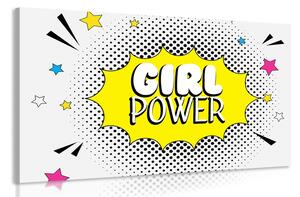 Slika s pop art natpisom - GIRL POWER