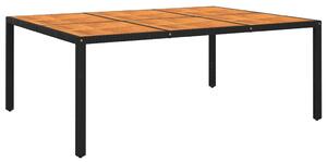 VidaXL Vrtni stol 200x150x75 cm od bagremovog drva i poliratana crni