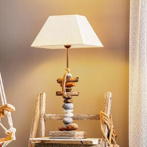 Seregon stolna lampa s kamenim ukrasom, visina 63 cm
