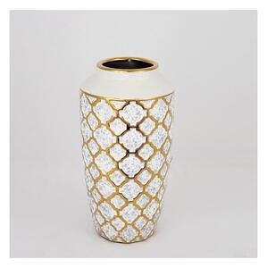 Keramička vaza 25x13 cm zlatna/bijela
