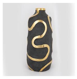 Keramička vaza 45x19,5 cm zlatna/crna