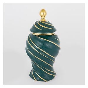 Keramička posuda 35x18,5 cm zlatna/zeleno