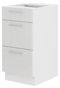 Zondo.hr Donji kuhinjski ormarić- Lavera 40 D 3S BB QUADRO (bijela + bijeli sjaj). 1032336
