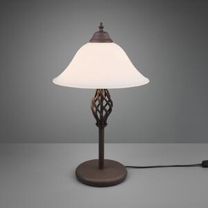 Trio Lighting Rustica stolna svjetiljka sa kabelskim prekidačem, hrđa, Smeđa / hrđa, Dnevni boravak/blagovaonica, Metal