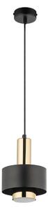 Luster na sajli RIF LUX 1xGX53/12W/230V pr. 15 cm crna/zlatna