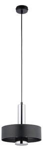Luster na sajli RIF LUX 1xGX53/12W/230V pr. 25 cm crna/sjajni krom