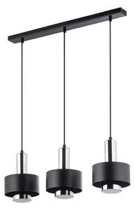 Luster na sajli RIF LUX 3xGX53/12W/230V crna/sjajni krom
