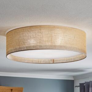 TK Lighting Stropna svjetiljka Juta, Ø 60 cm, prigušiva, Bež, Dnevni boravak/blagovaonica, Tkanina / tekstil