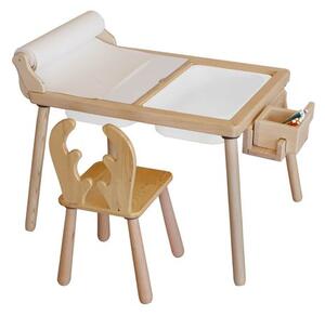 Woody Fashion Dječji stol set Roll and Chair - White