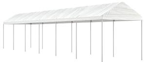 Sjenica s krovom bijela 13,38 x 2,28 x 2,69 m polietilen - Bijela / 13.38 x 2.28 x 2.69 m