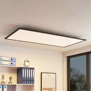 Lindby LED panel Nelios, 120 x 60 cm, 4000K, crni, metal, Crno, Kuhinja, Plastika