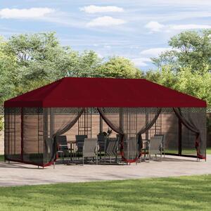 Paviljon s bočnim stranama 6 x 3 m Tamno crvena - Bordo / 6 x 3 m