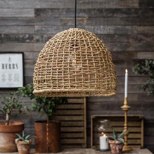 PR Home Cebu viseća svjetiljka, Ø 57 cm, sjenilo Lampakanay, IP20, prigušiva, Drvo, Dnevni boravak/blagovaonica, Drvo