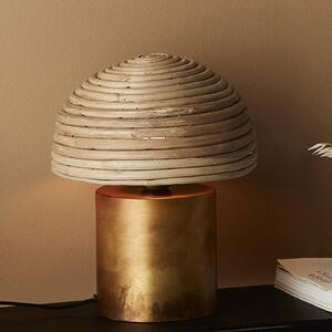 PR Home stolna lampa Bess, ratan, visina 32 cm, oblik gljive